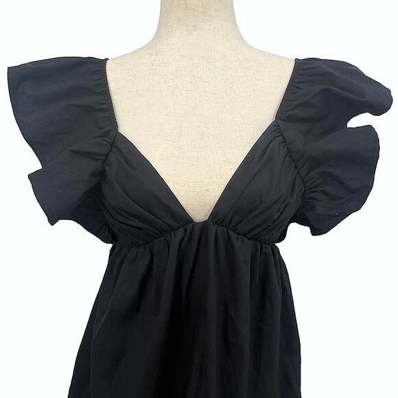 Forever 21 NWT Women's XS Y2K Whimsigoth Dark Fairy Sweetheart Neckline Babydoll - Picture 3 of 9